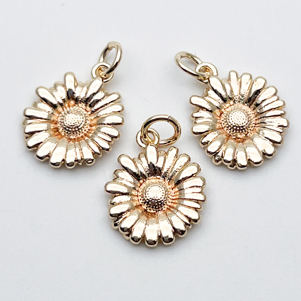 Подвеска Цветок, цвет золото, размер 15*12 мм, цена за 1 шт