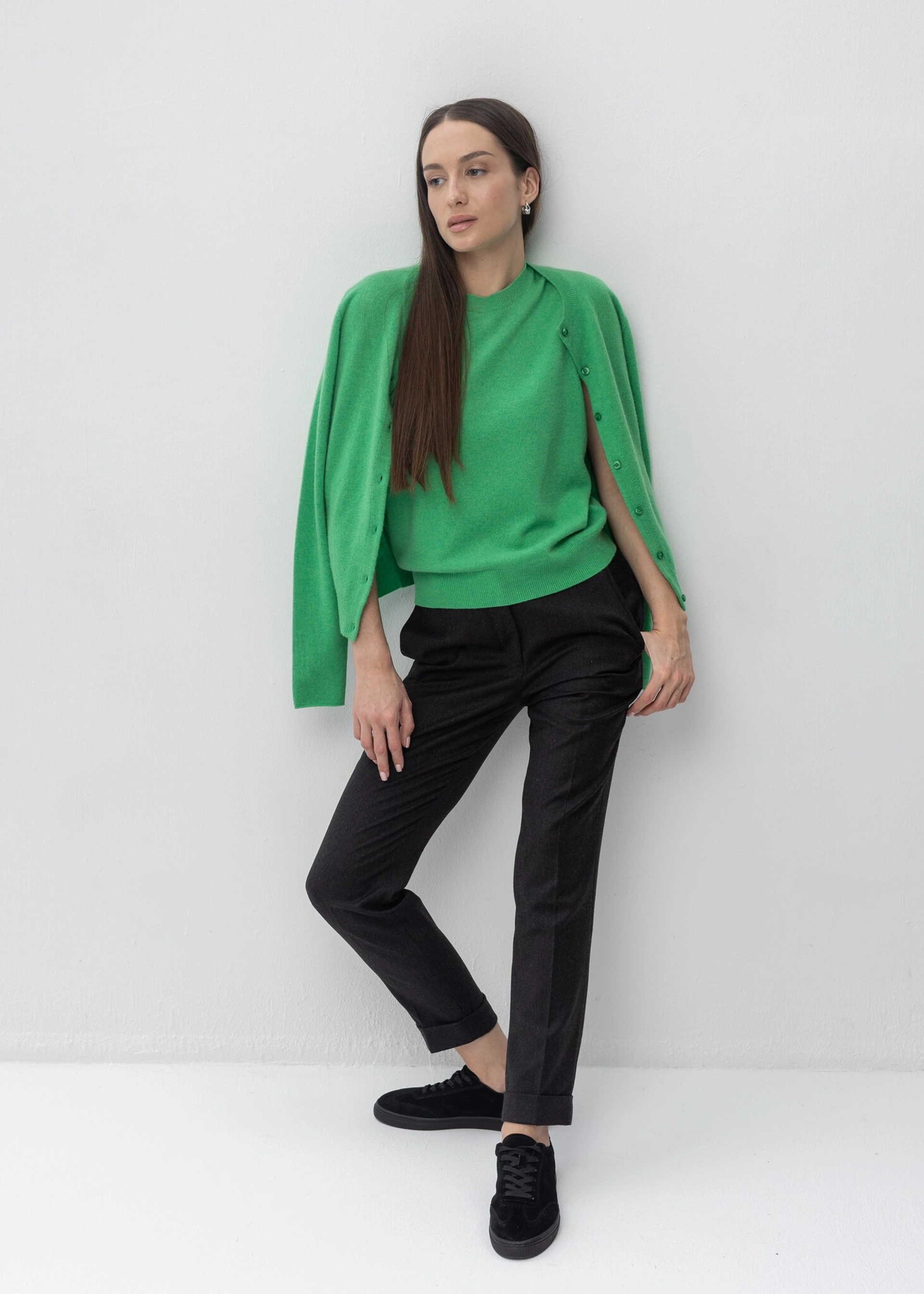 Брюки из шерсти и вискозы