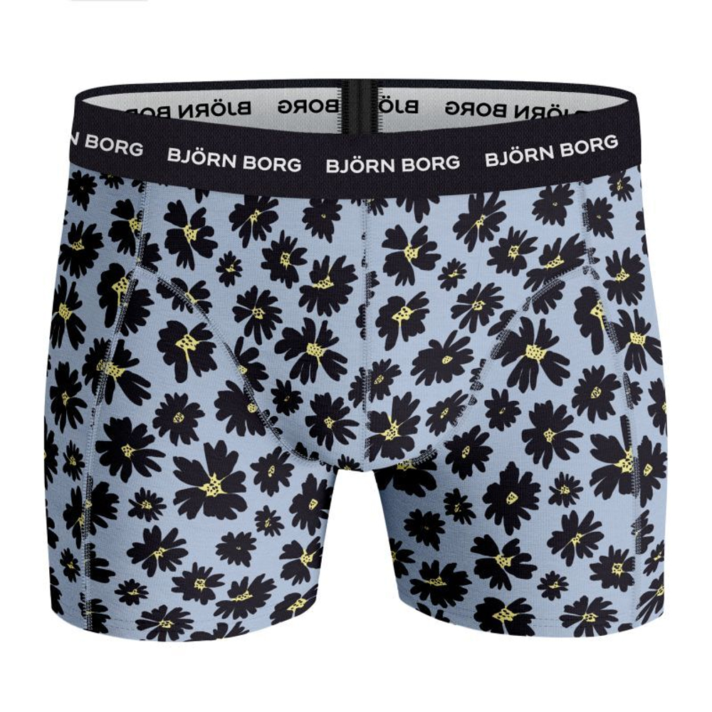 Боксерки теннисные Bjorn Borg Shorts Sammy BB Fourflower 3P - skyway
