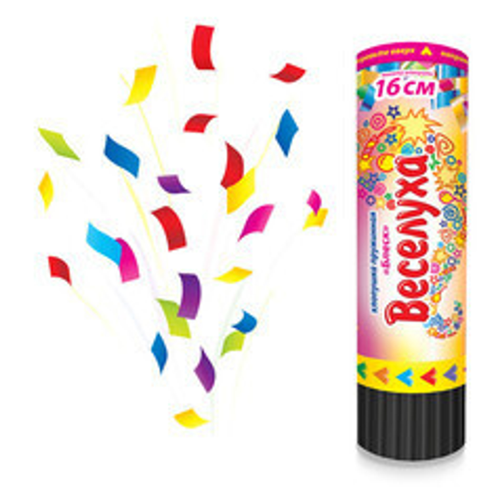 Хлопушка пружинная, 16 см, Блеск, 1 шт.