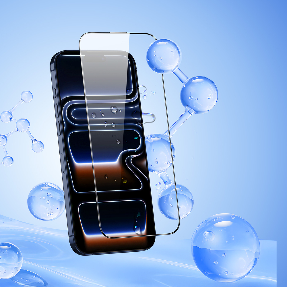 Защитное стекло для смартфона iPhone 17 Pro Max, серия Roga Series от Dux Ducis (комплект с ванночкой для автоматического выравнивания и установки)