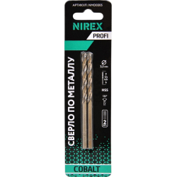 Сверло NIREX Profi по металлу Cobalt 3.5*70 мм NMD0305 (2шт в упак)