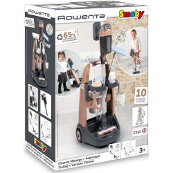 Smoby - Тележка для уборки ROWENTA с пылесосом + 10 аксессуаров 330326