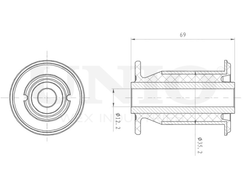 Сайлентблок передний переднего нижнего рычага UNIO RMP-20064