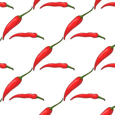 острые чили перцы на белом