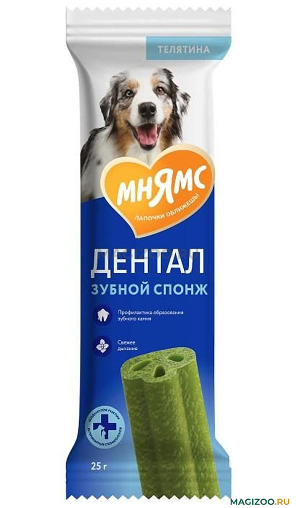 Мнямс дентал зубной эвкалипт спонж дыхание зеленый 15г