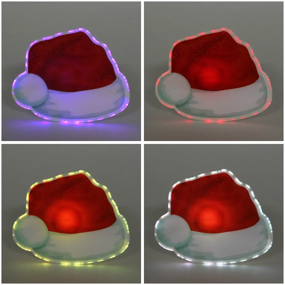 Сувенир с подсветкой «Новогодний колпачок» 10*8 см