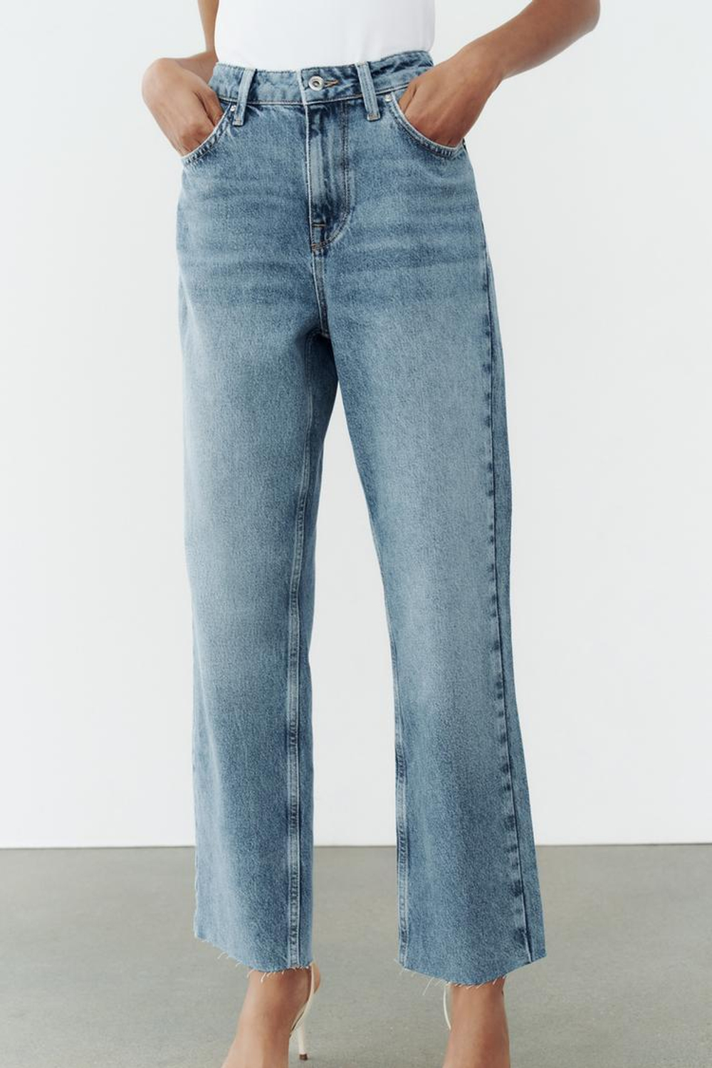 Zara jeans z1975 super high rise vintage slim hot sale