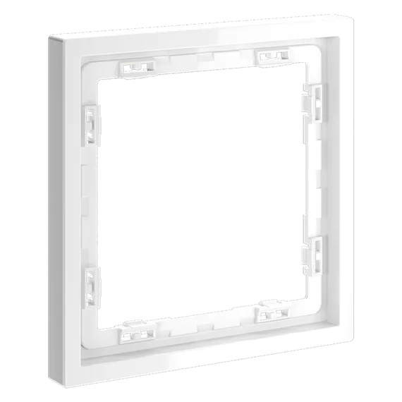 Рамка пластиковая VOLTUM S70 на 1 пост, (белый глянцевый) vls100101