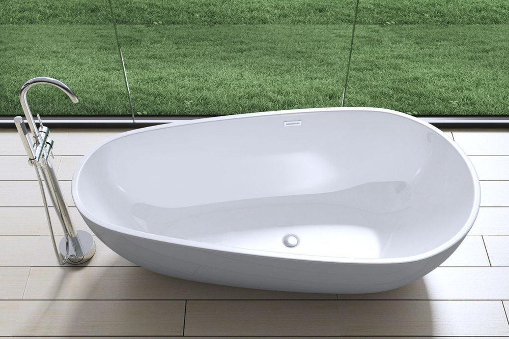 Акриловая ванна ARTMAX AM-506-1670-845 отдельностоящая со сливом-переливом ,сифон в комплекте