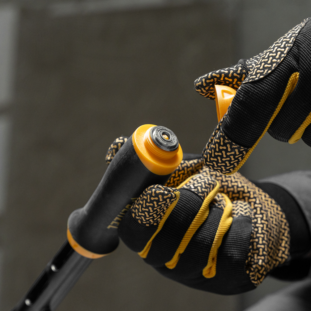 Плиткорез рельсовый 800х16мм, каретка на подш., стальная станина, усил. рукоятка-пенал Denzel