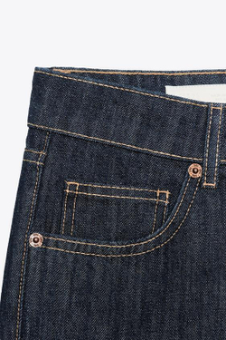 ZARA ДЖИНСЫ TRF WIDE LEG С НИЗКОЙ ПОСАДКОЙ, ТЕМНЫЙ ИНДИГО