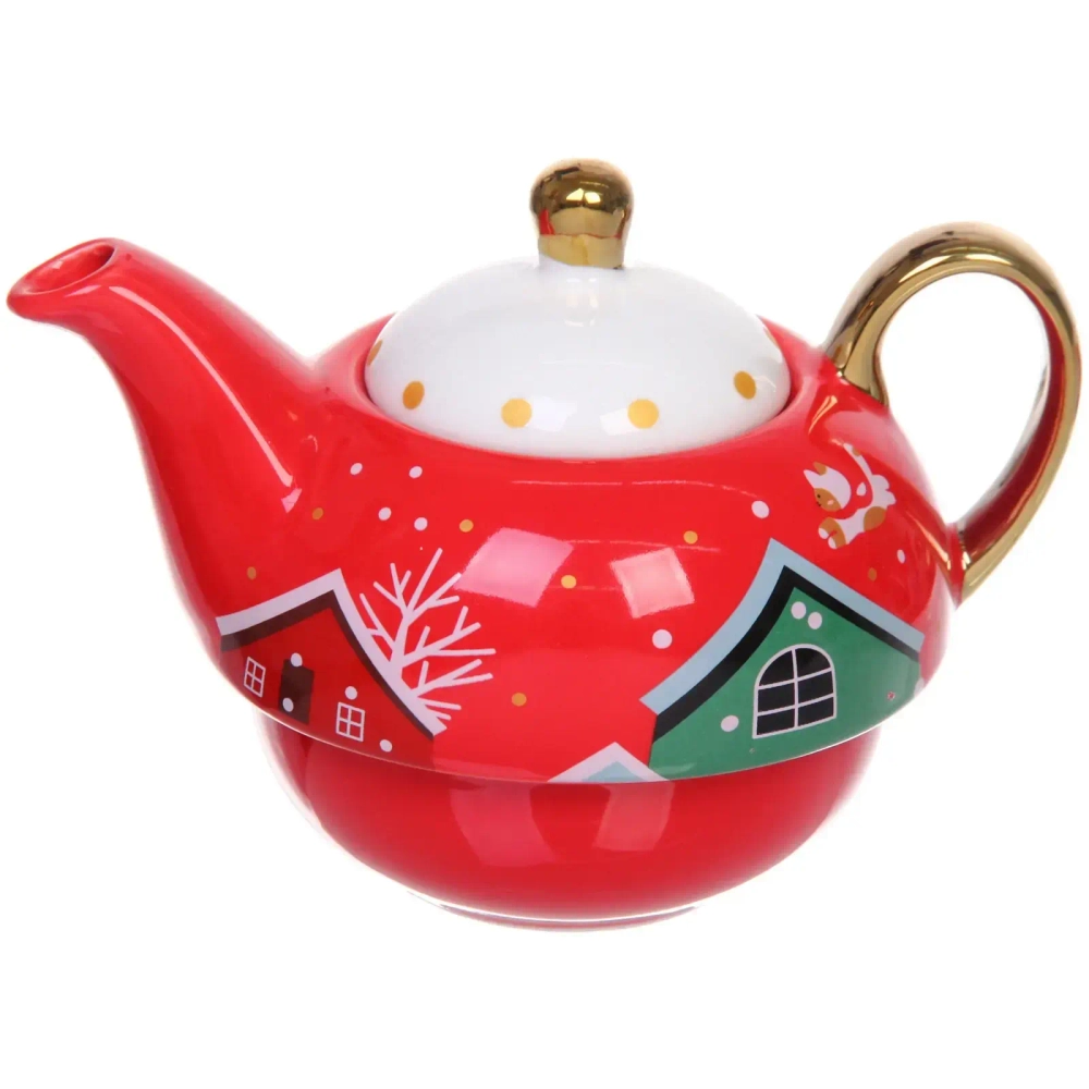 Набор чайный «Зимнее волшебство» (Чайник 420мл+кружки 200мл+блюдце)