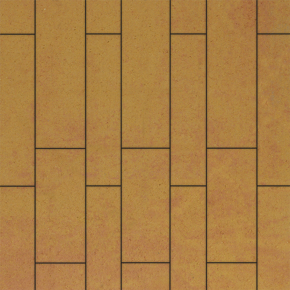 Тротуарная плитка ПАРКЕТ - Листопад гладкий Сахара, комплект из 4 видов плит