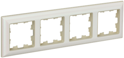 BRITE Рамка 4-местная РУ-4-Бр бежевый/жемчужный IEK