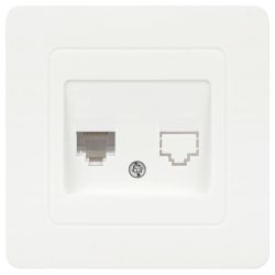 Розетка Intro Style 7-303-01 информационная RJ45, СУ, белый | Intro