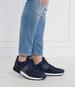 Кожаные кроссовки EA7 - темно-синий(X8X151 XK386)