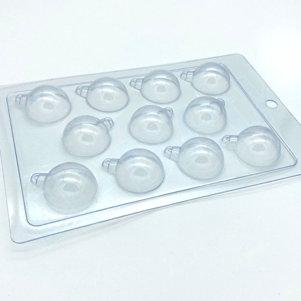 Форма для шоколада НОВОГОДНИЕ ШАРЫ МИНИ (11 ячеек), пластик