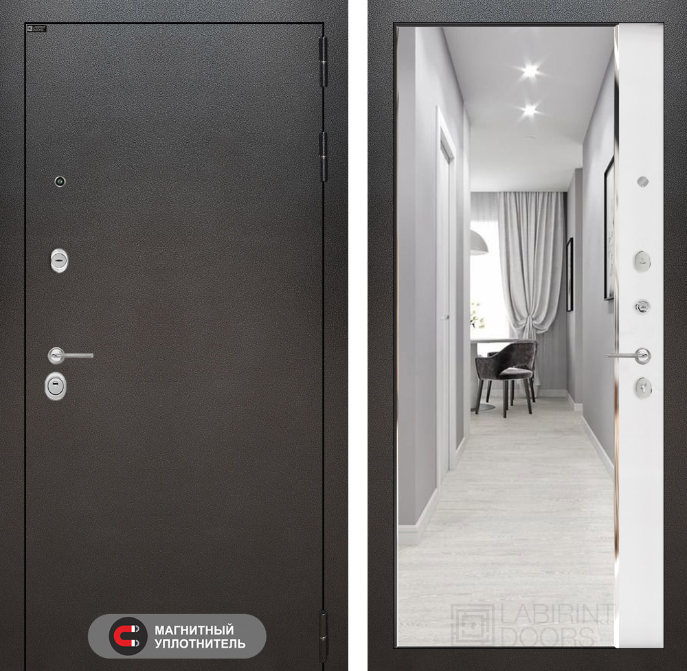 Сильвер зеркало Панорама белый софт