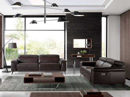 Диван 5319-2P /6050 2-х местный с реклайнером цвет CHOCOLATE