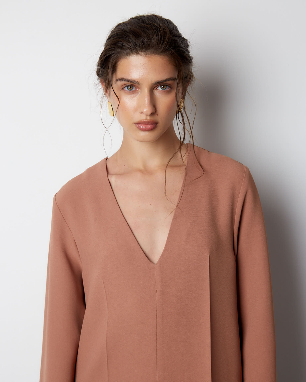 Комбинезон из вискозы Стелла Маккартни карамель