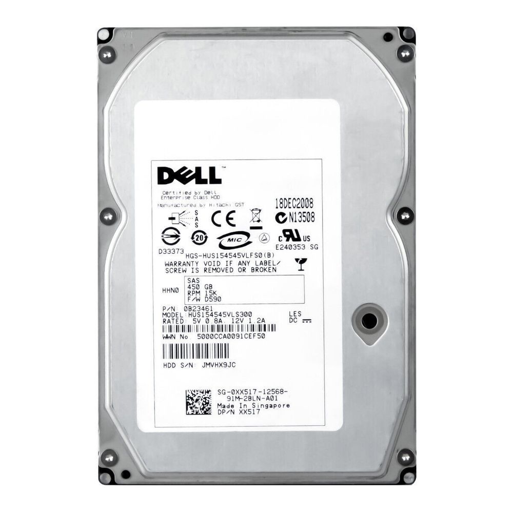 Жесткий диск Dell 450GB 15K LFF SAS DRIVE XX517