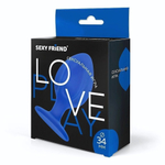 Синяя силиконовая анальная пробка - 7 см. (Цвет: синий)