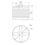 Бункер 5000л низкий усиленный для кассет Политим 5000 л.(2080x2080x1752см;красный) - арт.560765