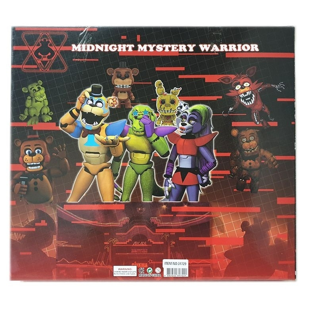Набор героев 8 фигурок ФНАФ, FNAF Аниматроники 5 ночей с Фредди / Freddy "Midnight Mystery Warrior" 8in1