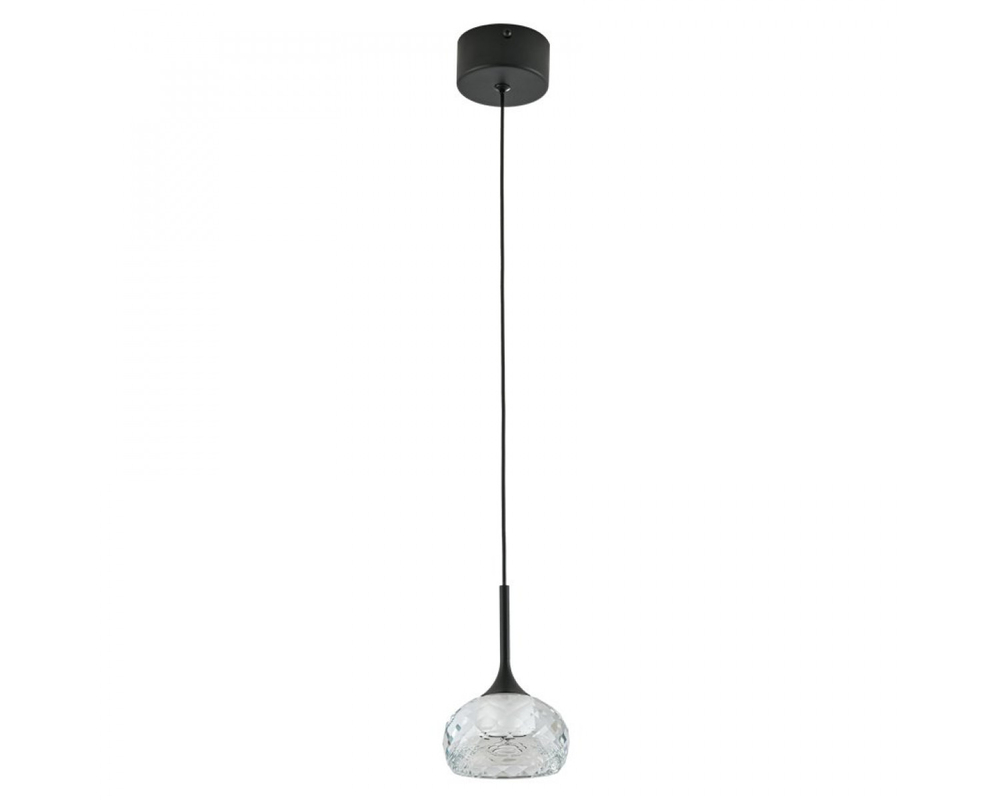 Подвесной светодиодный светильник Newport ZARA 7241/S mat.black clear, М0071796