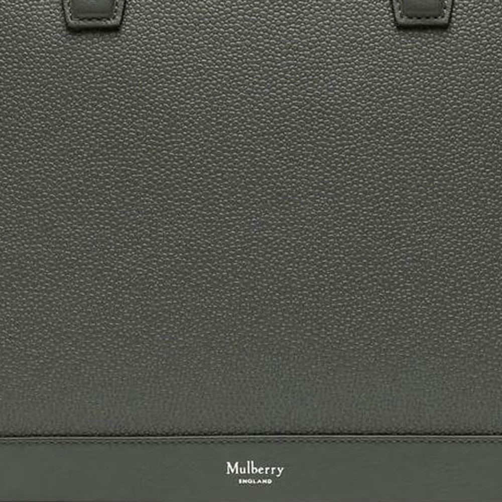 Mulberry Cow Leather Briefcase, Handbag, Laptop Bag Men"s Green