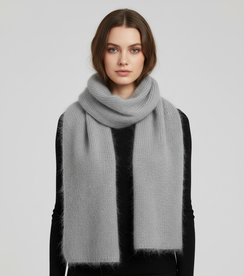 Шарф из кид мохера на шелке, петербуржский