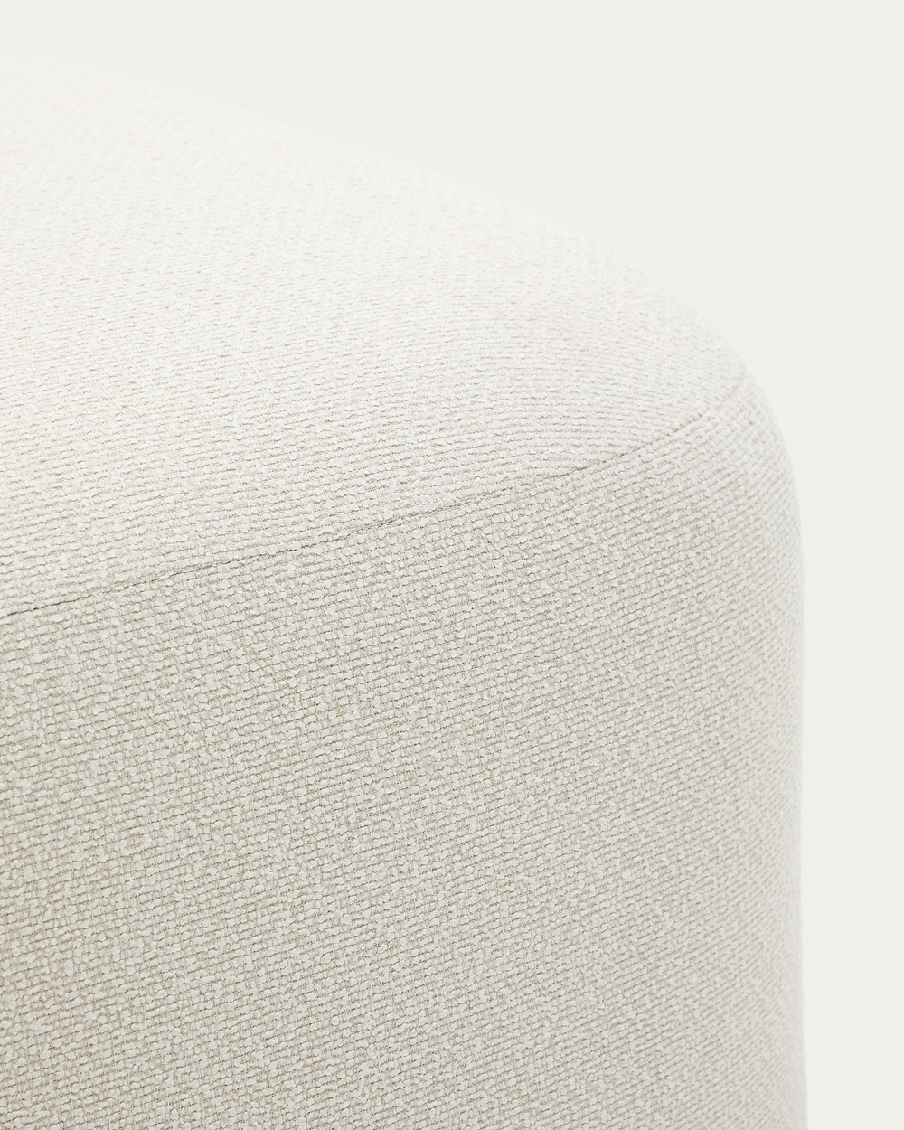 Пуф Martina из шенилла цвета экрю 123 x 85 см