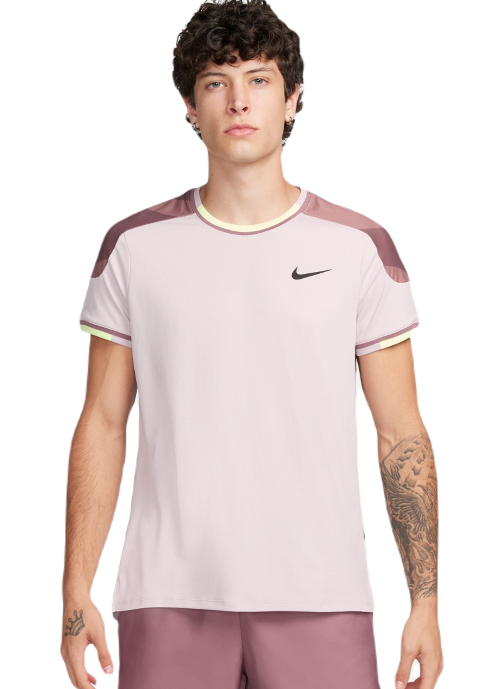 Теннисная футболка Nike Court Slam Dri-Fit Tennis Top - platinum violet/smokey mauve/black