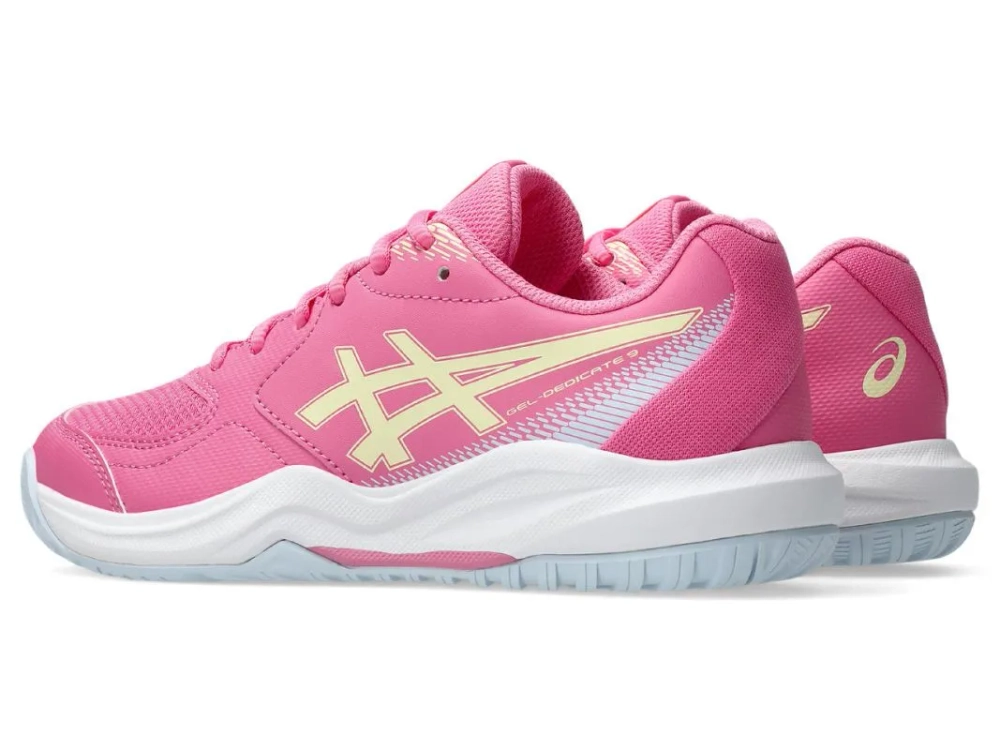 Детские Кроссовки теннисные  Asics Gel-Dedicate 9 GS - dragon fruit/soft yellow