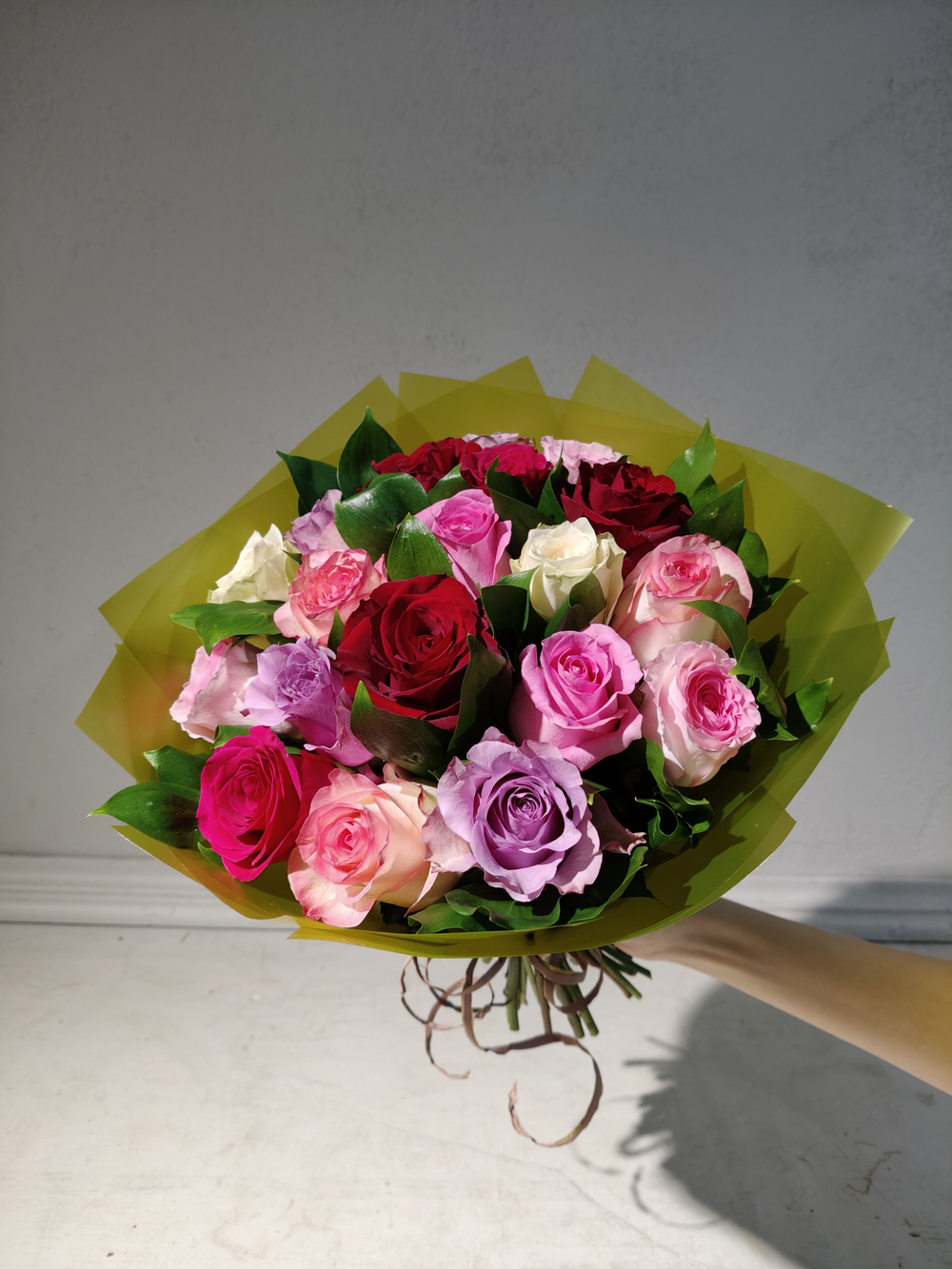 Букет из хризантем и альстромерии (С0033)