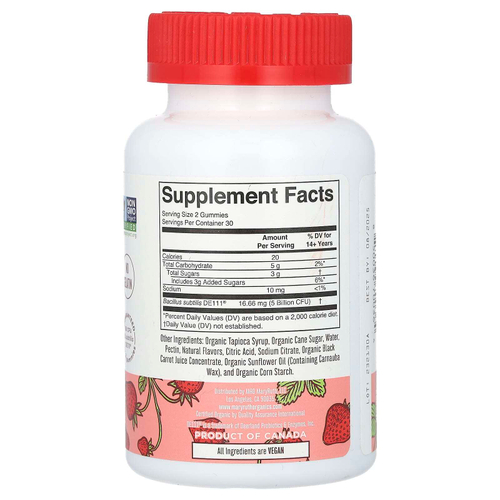MaryRuth's, Жевательные мармеладки с пробиотиками, клубника, 60 жевательных таблеток (2,5 млрд КОЕ в 1 жевательной таблетке)