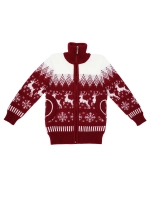 Кофта вязаная на молнии с карманами "Арктика"