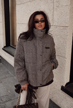 Куртка демисезонная с манишкой из замши