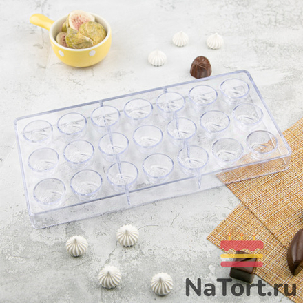 Форма поликарбонатная «Роза» 21 ячейка