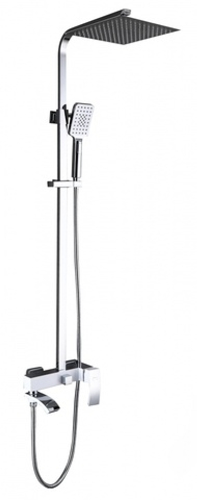 33044-F Однорукий душевой релинг (ХРОМ+БЕЛ.) латун  HANSEN  (4/1шт)