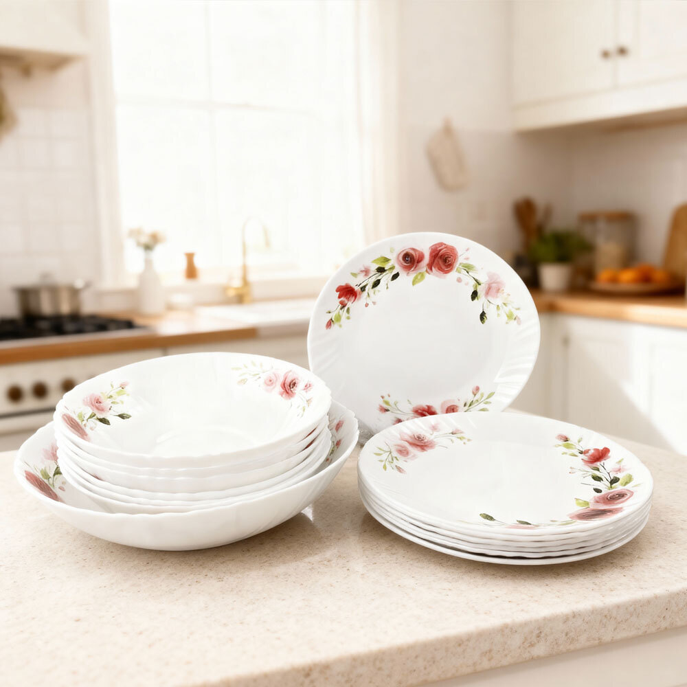 Столовый набор 13 предметов "Роуз" стеклокерамика, Jewel