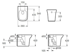 Унитаз приставной Grossman Classic GR-PR3012