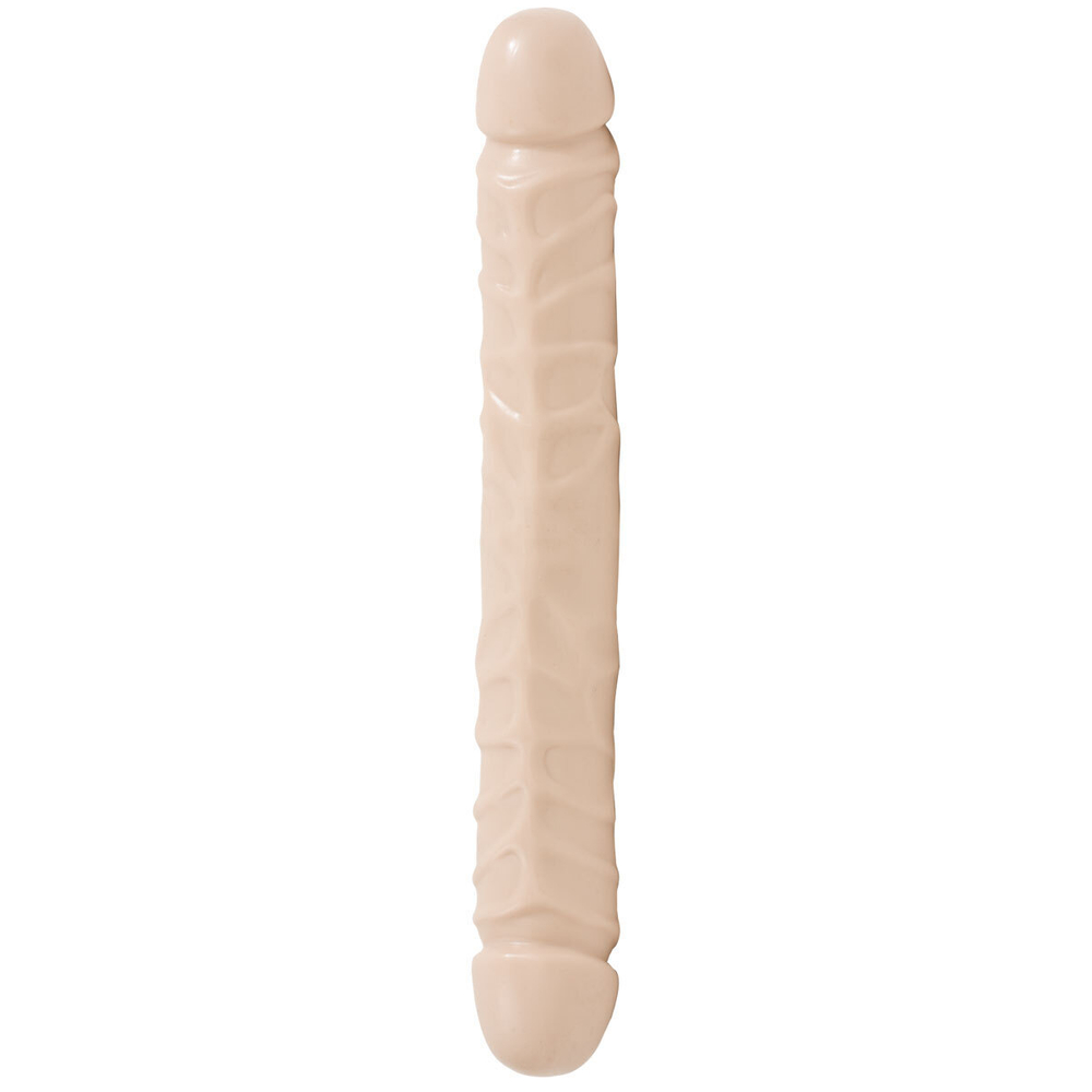 Двухголовый фаллос телесного цвета Jr. Veined Double Header 12" Bender - 29,5 см.