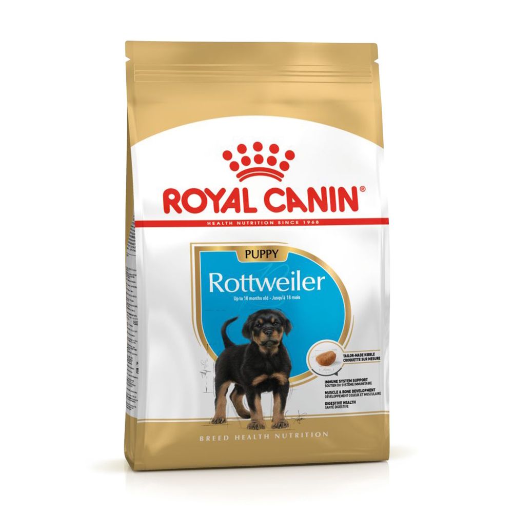 Сухой корм Royal Canin Rottweiler Puppy для щенков породы Ротвейлер до 18 месяцев