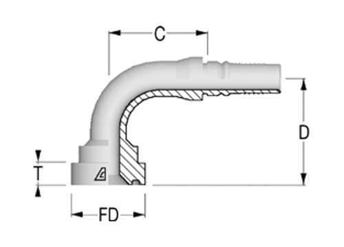 Фитинг DN 38 SFS CAT 1.1/2 (90) Interlock