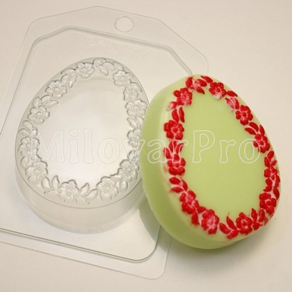 Яйцо плоское/Цветочная рамка ED, Пластиковая форма,  1 шт.