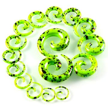 Растяжка акриловая спираль (зеленая в пятнах)