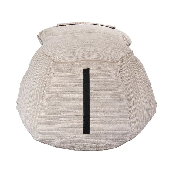 Кресло Hugo, серый шенилл в полоску, серая экокожа