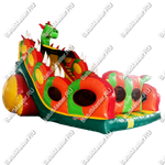 Батут-горка "Дракон 3" с шипами, 11*6*8,5 м